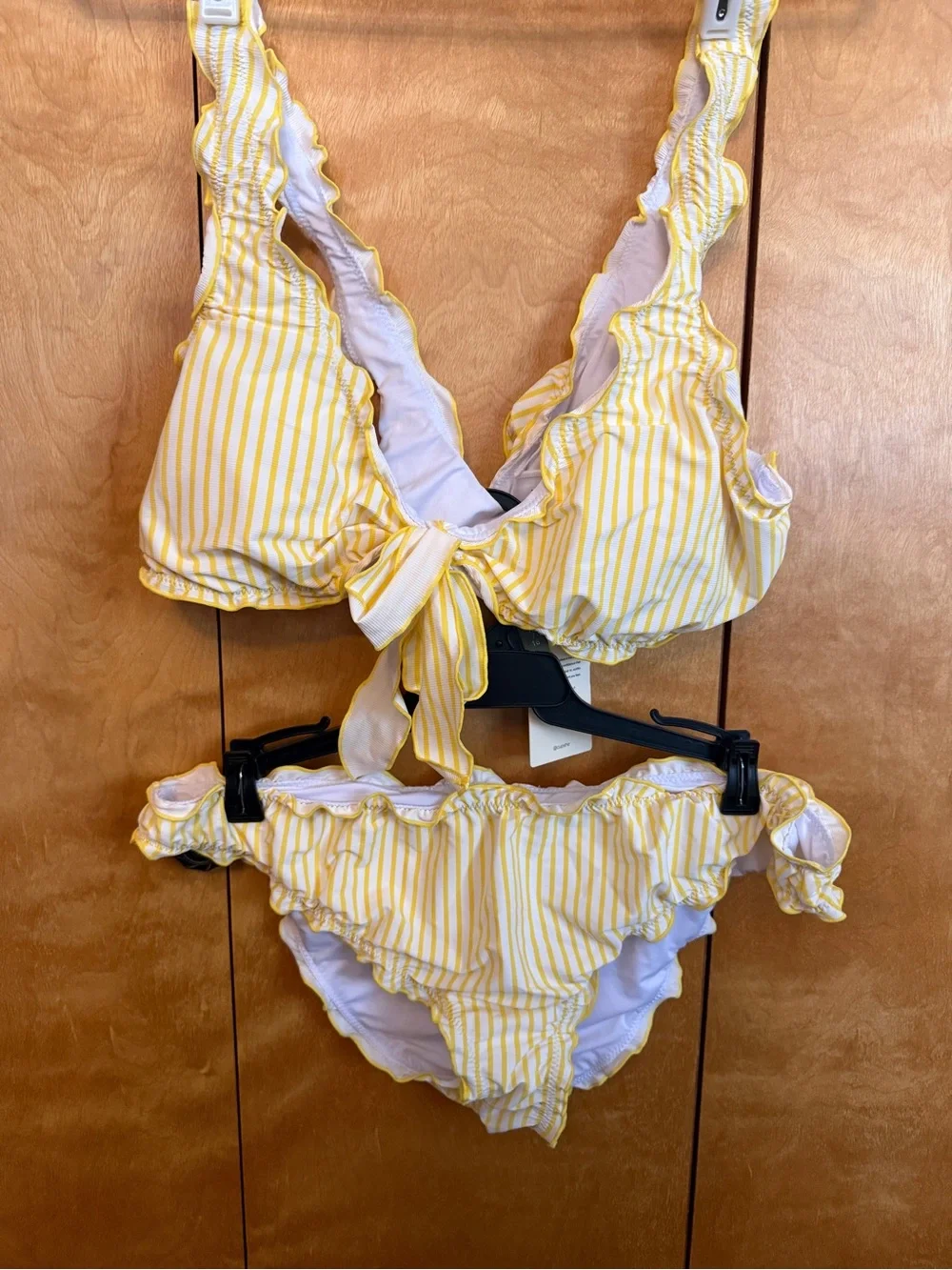 NWT - CupShe Sunny Picnic Striped Bikini Set size XL